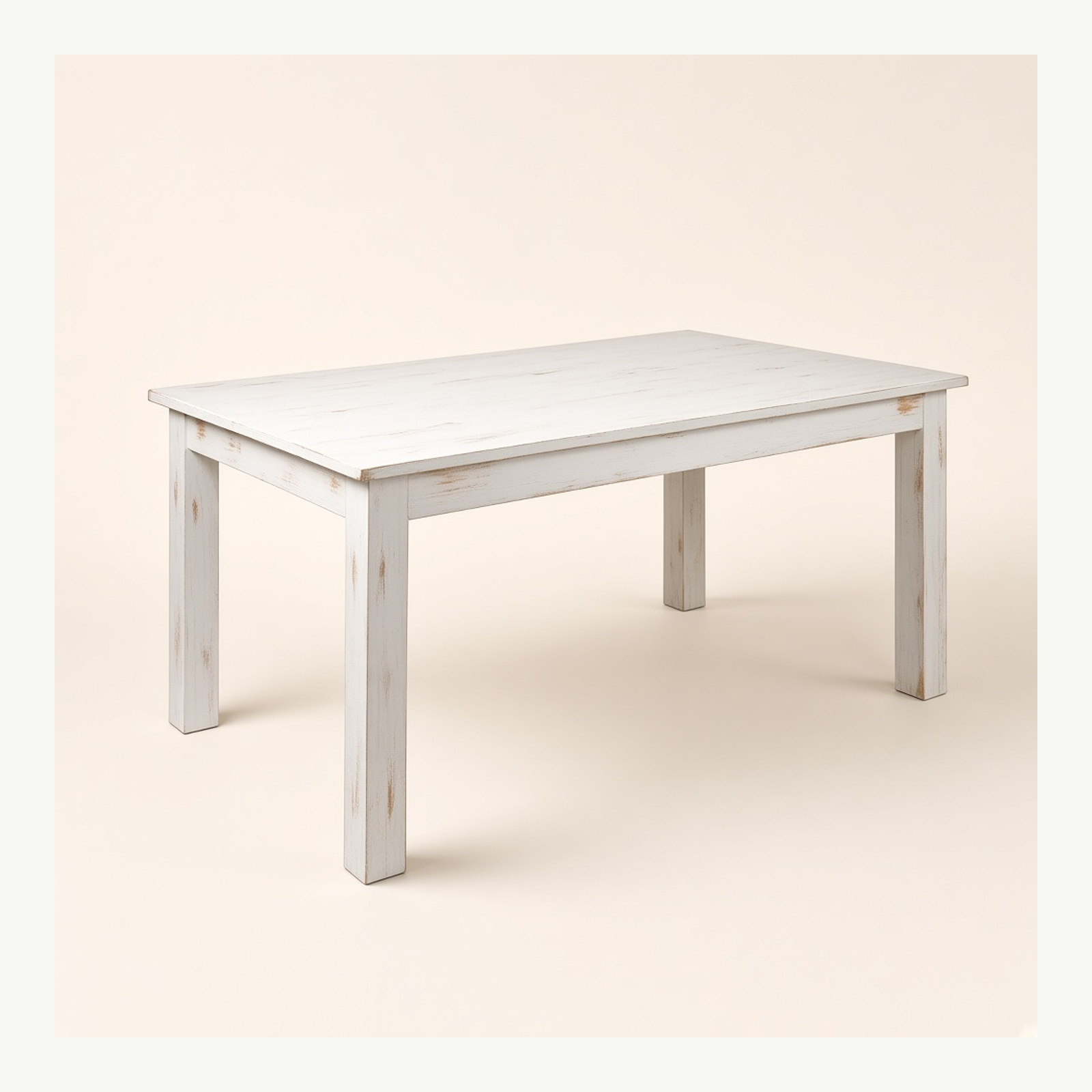 6' White Farm Table
