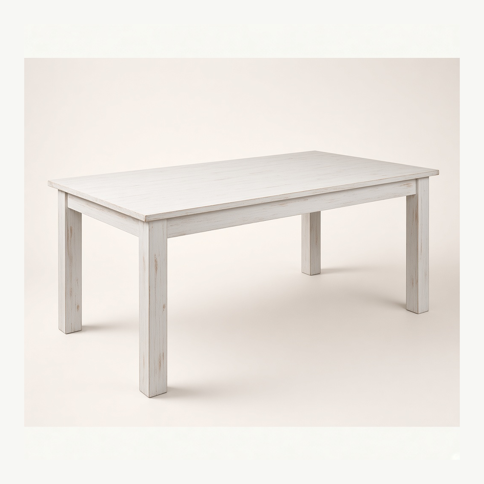 8' White Farm Table