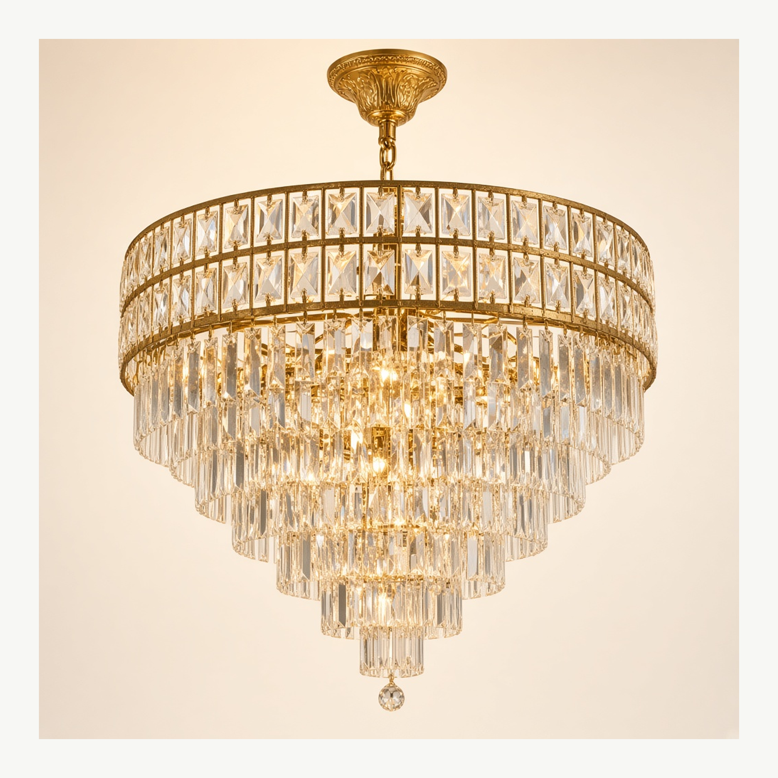 Gold and Crystal Emma Chandelier