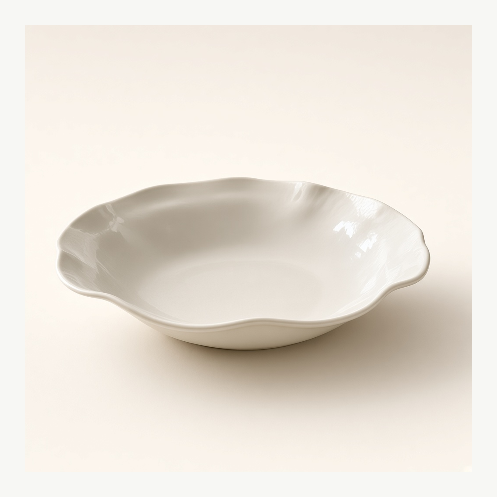 Large White Salad Bowl