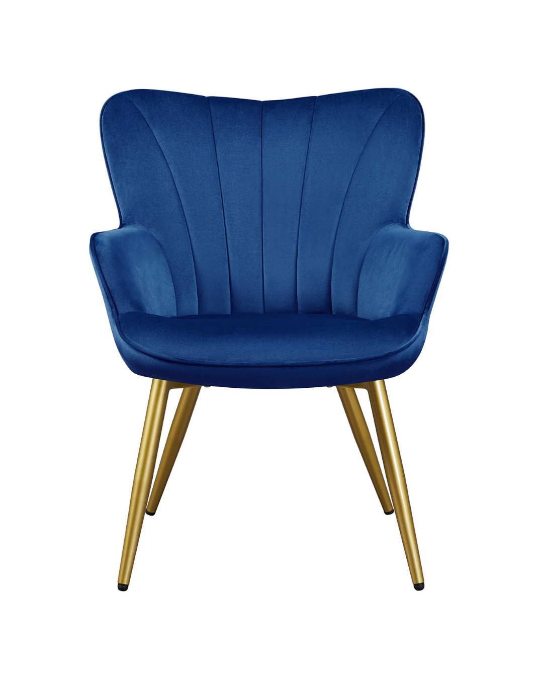 Navy Blue Arm Chair with Gold Legs