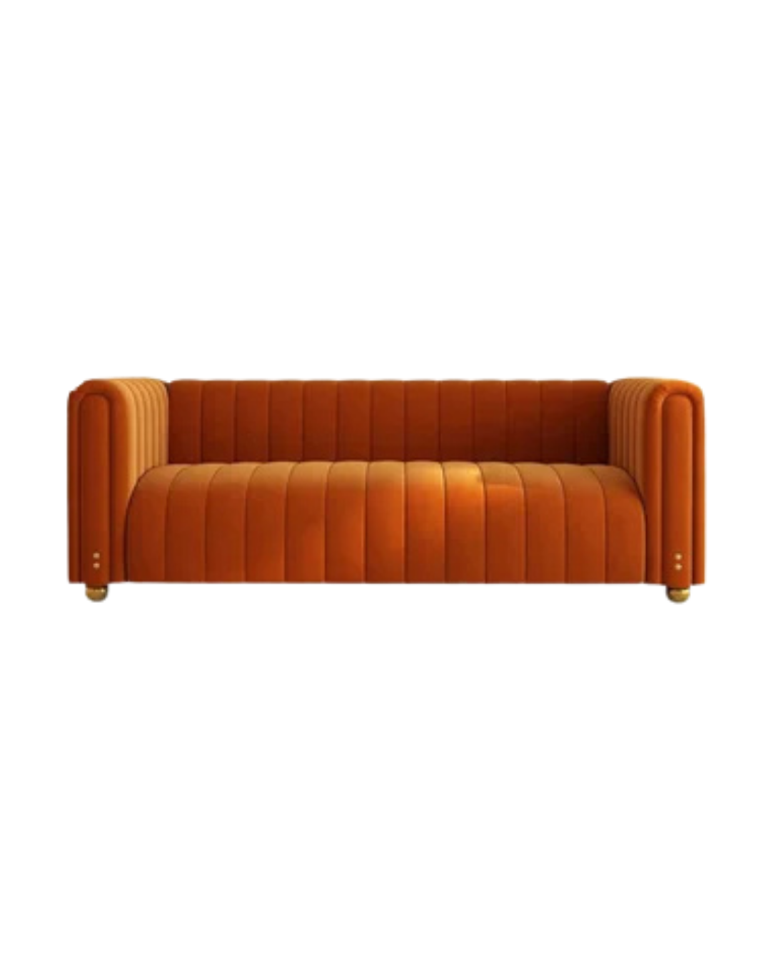 Orange Felt Couch