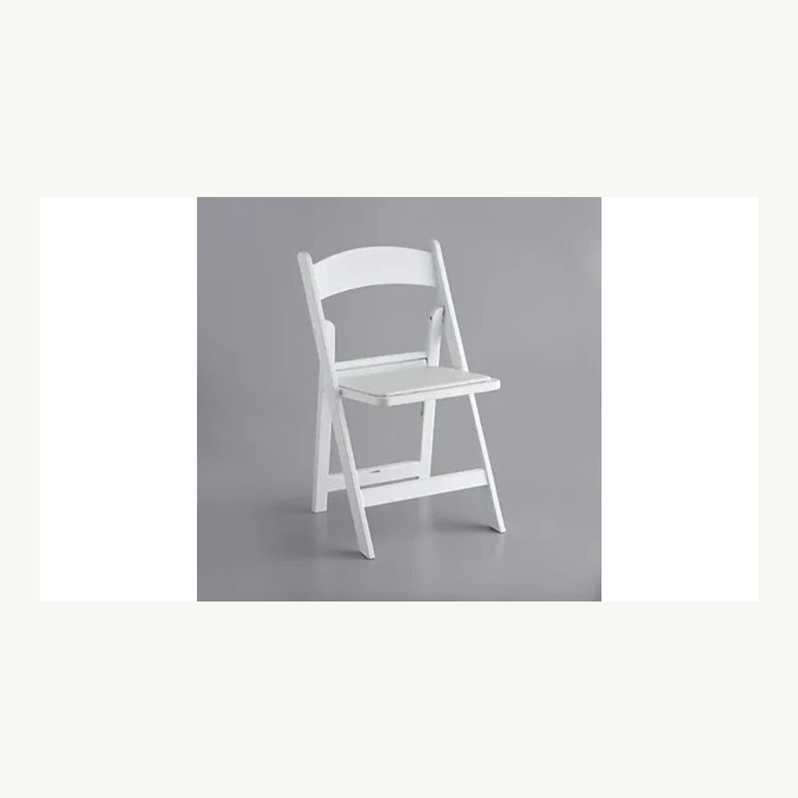 White Resin Folding Chair